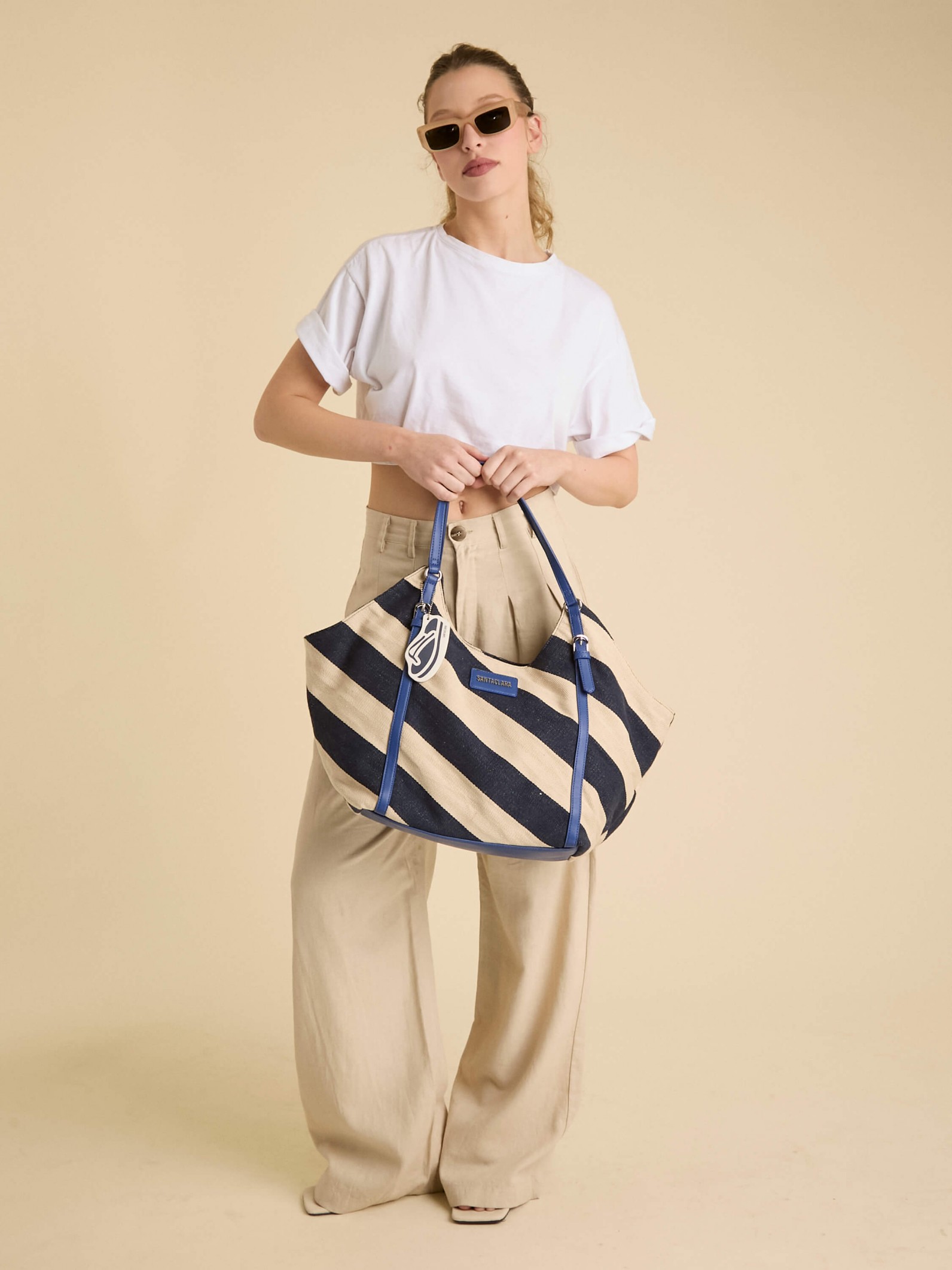 Cartera Shopper Raya Azul | Santaclara